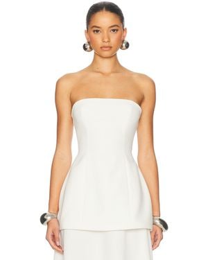 Helsa The Heavy Crepe Tunic Top - White