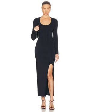 Galvan London Atlanta Ballet Neck Dress - Blue