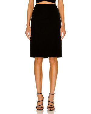 Saint Laurent Satin Laque Skirt - Black