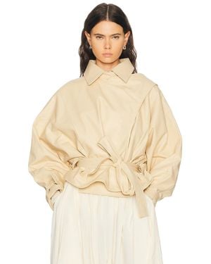 Francesco Murano Band Bomber Jacket - Natural