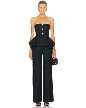 Roland Mouret Peplum Jumpsuit - Black