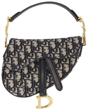 Dior Trotter Oblique Saddle Bag - Black