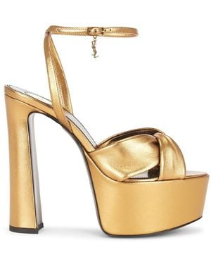 Saint Laurent Franciane Sandal - Metallic
