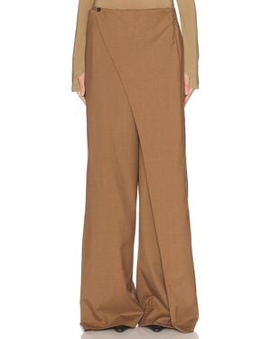 Mugler Wide Leg Pant - Brown