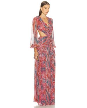 sachin and babi light blue dress PATBO Bossa Sequin Gown in Green