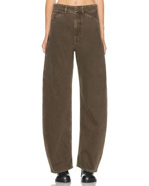Lemaire High Waisted Barrel Leg - Brown
