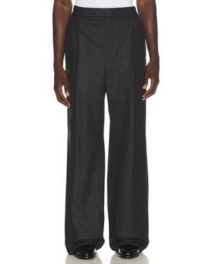 Saint Laurent Straight Leg Tailored Pants - Black