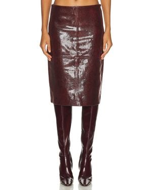 Rohe Snake Leather Skirt - Red