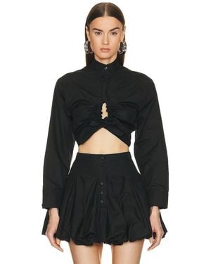 Alaïa Alaïa Cropped Shirt - Black