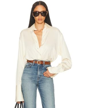 Helsa The Relaxed Silk Shirt - Blue