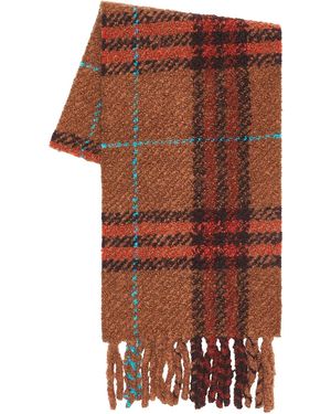 Burberry Giant Check Boucle Scarf - Orange