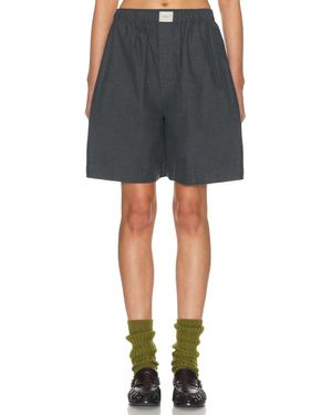 Comme Si La Boxer Bermuda Flannel Short - Black