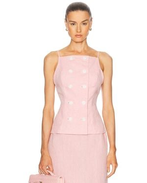 Matthew Bruch Double Breasted Tank Top - Pink