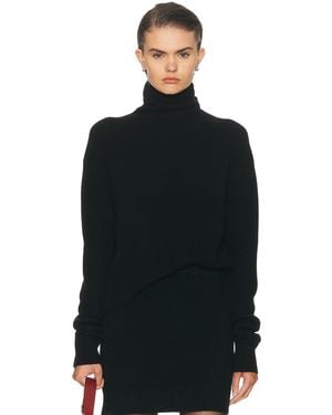 SPRWMN Cashmere Long Sleeve Turtleneck Sweater - Black