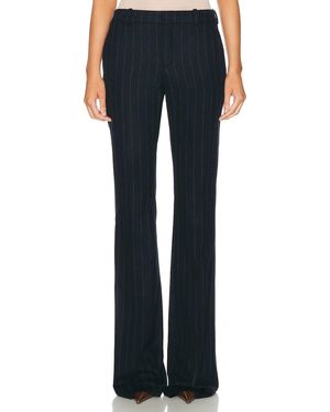 Saint Laurent Wool Flare Leg Pant - Blue