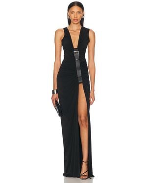 Sid Neigum Gathered Belt Dress - Black
