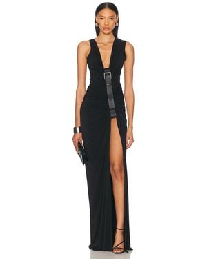 Sid Neigum Gathered Belt Dress - Black