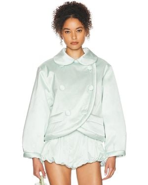 Helsa Sateen Puff Jacket - White