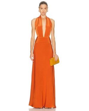 Ila Tina V Neck Dress - Orange