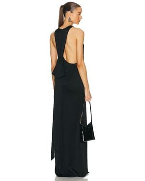 Saint Laurent Satin Maxi Dress - Black