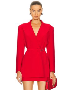 Norma Kamali Classic Double Breasted Jacket - Red