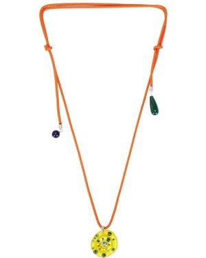 Fry Powers Sun Powers Crystal Necklace - Metallic