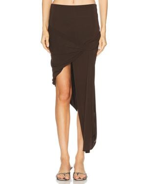 Helmut Lang Twist Drape Skirt - Black