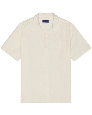 Saturdays NYC Bruce Double Layer Crinkle Short Sleeve Shirt - White
