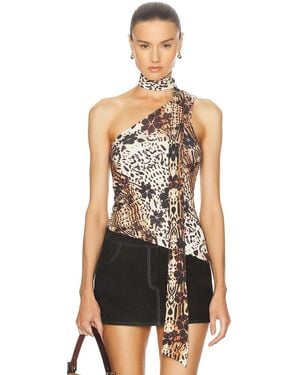 Siedres For Fwrd One Shoulder Tank Top - Black