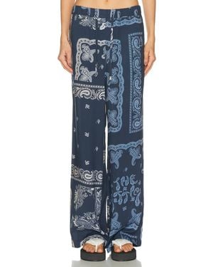 The Attico Paisley Long Pant - Blue