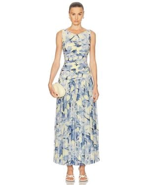 Nicholas Melia Sleeveless High V Midi Dress - White