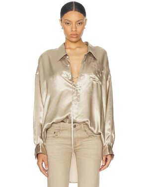 R13 Drop Neck Top - Natural