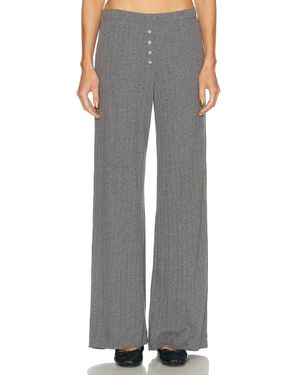 Leset Pointelle Boxer Pant - Gray