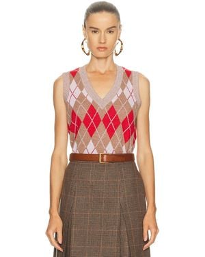 RE/DONE Argyle Vest - Red