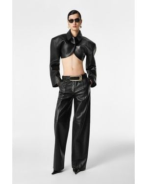 REVOLVE LOS ANGELES Agnes Leather Pant - Black