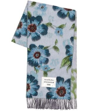 Acne Studios Flower Scarf - Blue