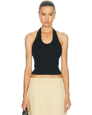 Matteau Halter Tie Tank Top - Blue