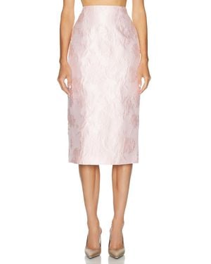AKNVAS Clarissa Brocade Pencil Skirt - Pink