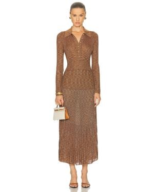 Zimmermann Mouline Midi Dress - Brown