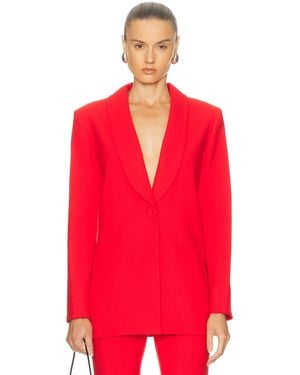 Carolina Herrera Single Breasted Blazer - Red