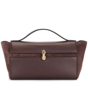 SAVETTE Trapeze Pochette Bag - Brown