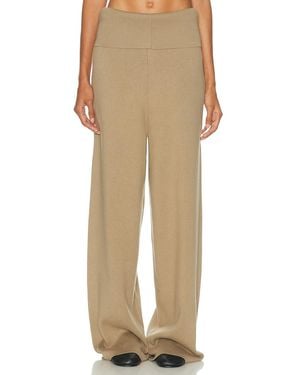 AYA MUSE Fold Over Seam Pant - Natural