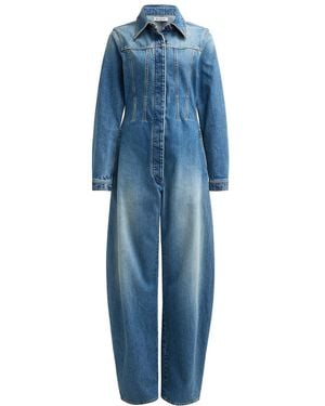 Alaïa Horseshoe Leg Jumpsuit - Blue