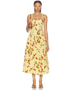 Nicholas Makenna Drop Waist Corset Dress - Metallic