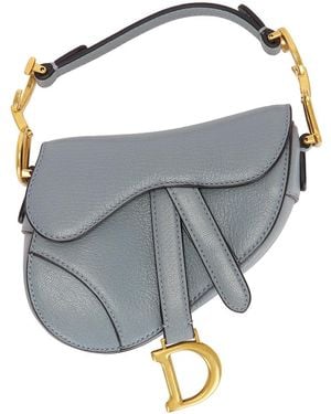 Dior Micro Saddle Bag - Gray