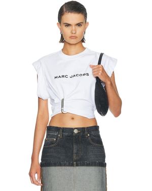 Marc Jacobs Pop J Marc Logo Drape Seam Tee - White