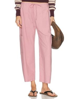 DONNI. The Pop Drawstring Cargo Pant - Pink