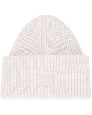 Acne Studios Pansy Face Beanie - White