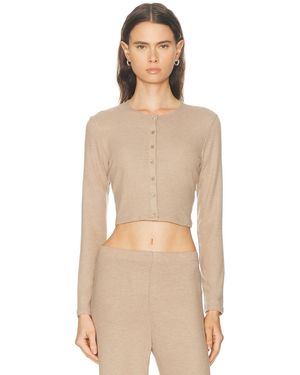 Leset Lauren Crop Cardigan - Natural
