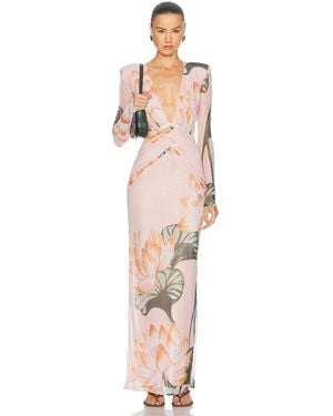 PATBO Lotus Long Sleeve Maxi Dress - Pink
